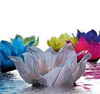 Фонарь бумажный плавающий Лотос Фиолетовый
