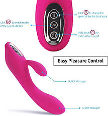 G-Spot Rabbit Vibrator Stimulator — Силіконовий вагінальний анальний фалоїмітатор Adorime, Amazon, Німеччина, фото 3