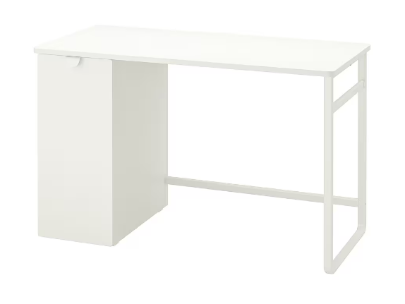 LÄRANDE Письмовий стіл з висувною шафою, білий,120х58 см, 004.927.95