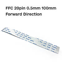 Гибкий плоский шлейф FFC FPC 20pin 0.5mm 100mm Forward AWM 20624 80C 60V VW-1