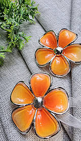 Магніти для штор Квіти Оранжеві (пара)