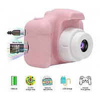 Дитячий фотоапарат gm14 синій зелений рожевий Рожевий