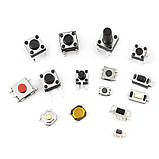 Набір тактильних плівкових кнопок мікроперемикач SMD 125 шт. 25-типів для телефона пульта авто, фото 3
