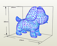 PaperKhan Конструктор из картона пес собака оригами papercraft 3D фигура развивающий набор антистресс