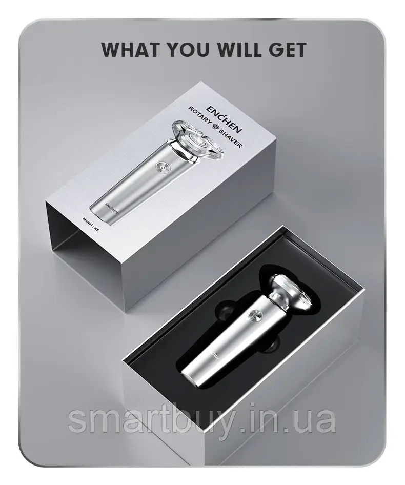 Електробритва Xiaomi ENCHEN Silver Series X6, фото 1