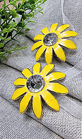 Магніти для штор Ромашка Жовта (пара)