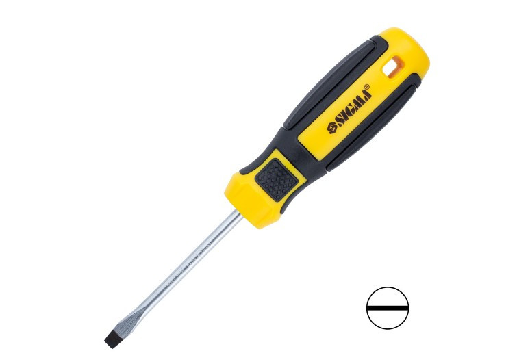 Викрутка шліцьова, плоска, SL 5.0×75мм CrV Mega SIGMA 4009201