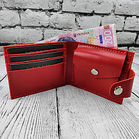 Кожаный кошелек. Красный кошелек. Красный кожаный кошелек. Кожаный кошелек ручной работы. Женский кошелек.