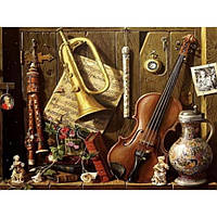 Картина по номерам 40х50 см DIY (без коробки) Музыкальные инструменты (EOTG6115_O)