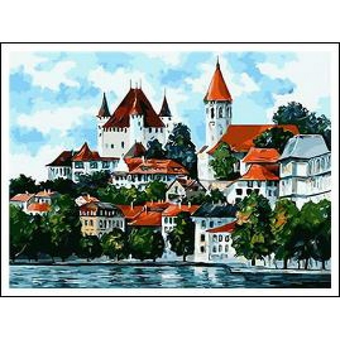 Картина за номерами на дереві 40х50 см DIY Замок (RAD5097 )