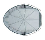 Відро-туалет пластикове 16 літрів металік 46*38*36 см (ПолімерАгро), фото 4