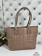 Стильная и практичная женская сумка-шопер Капучино