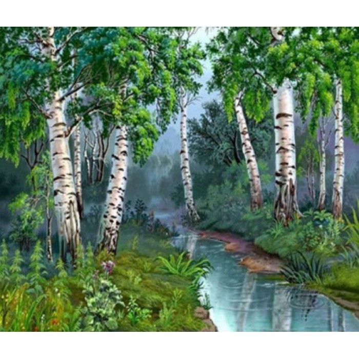Картина за номерами 30х40 см DIY (без коробки) Берези (EKTL1313_O)