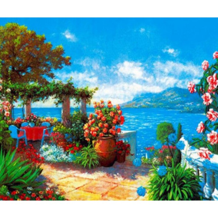 Картина за номерами 30х40 см DIY (без коробки) Краєвид на морі (EKTL1332_O)