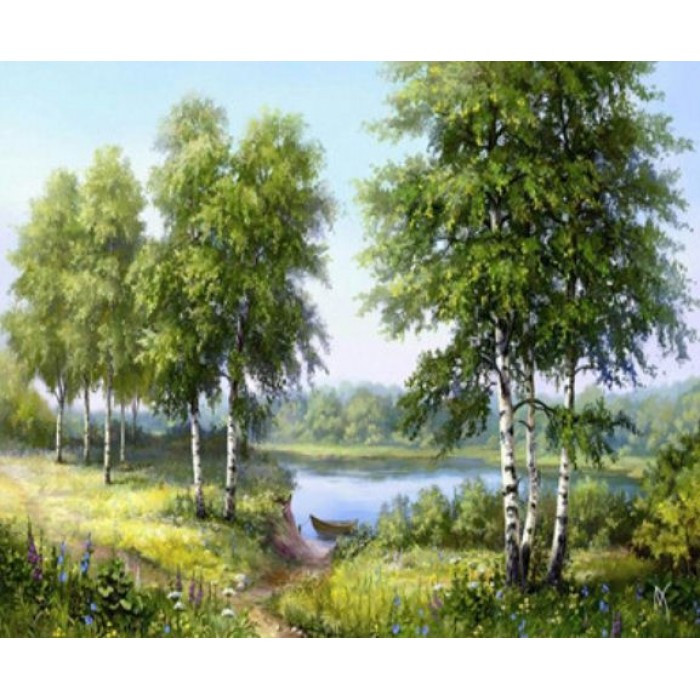 Картина за номерами 30х40 см DIY (без коробки) Берези (EKTL1350_O)