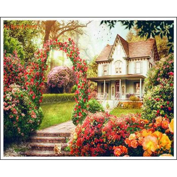 Картина за номерами 30х40 см DIY (без коробки) Будиночок (EKTL1776_O)