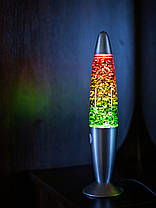 Лава лампа з блискітками зірками 35 см триколірна нічник Glitter Light світильник глітер лампа, фото 2