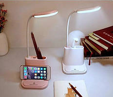 Лампа акумуляторна з виходом USB - 8137 Power Bank і підставкою для телефона, ручок