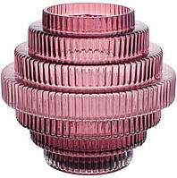 Скляна ваза Ariadne "Modern" Ø 16x15 см, темно-рожевий