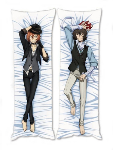 Подушка Дакімакура Дазай і Чуя Великий із бродячих псів Bungou Stray Dogs Dazai Chuuya 40 х 120 аніме