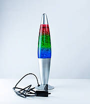 Лава лампа з блискітками зірки 41 см триколірна нічник Glitter Light світильник глітер лампа, фото 3