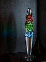 Лава лампа з блискітками зірки 41 см триколірна нічник Glitter Light світильник глітер лампа