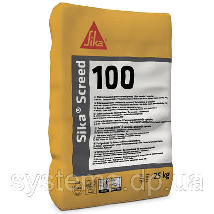Sika Screed-100 - цементно-полімерна стяжка 10-60 мм, 25 кг, фото 1