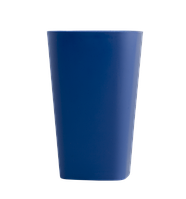 Стакан пластиковий для письмового приладдя (для творчості), квадратний, синій