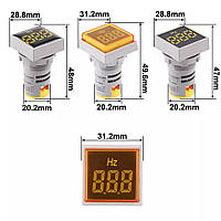 Частотомір Led 0-99 Hz.AD16-22 HZM вимірювання частоти струму.