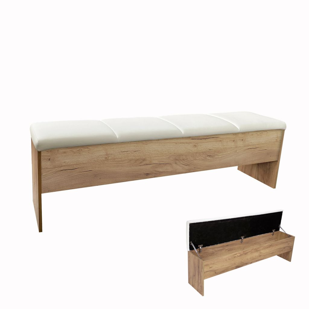 Опція Банкетка до ліжка 1,6 х 2,0 з ДСП Дуб Крафт/Глянець Білий Асті Миро-Марк, фото 1