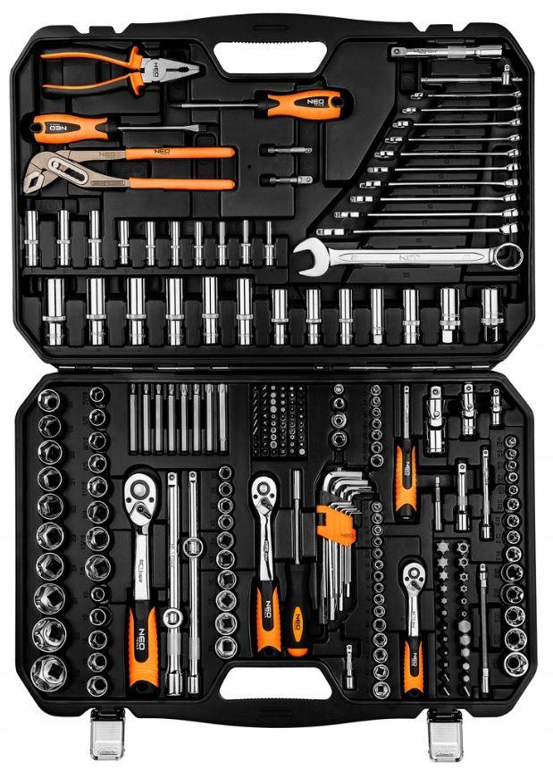 Набір інструментів NEO Tools 10-078 1/2" 1/4" 3/8" 233 предмети в кейсі