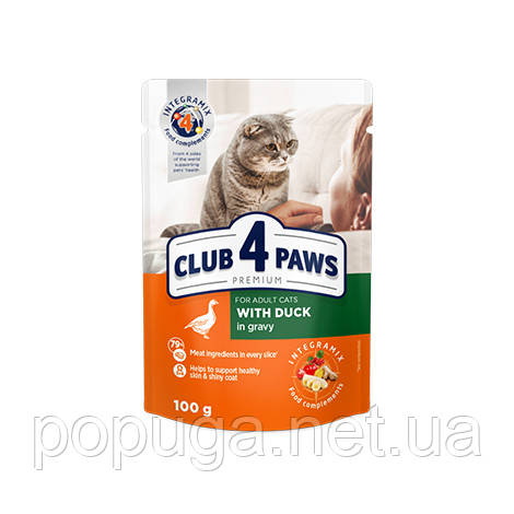 Клуб 4 лапи Premium з качкою в соусі для котів, фото 1