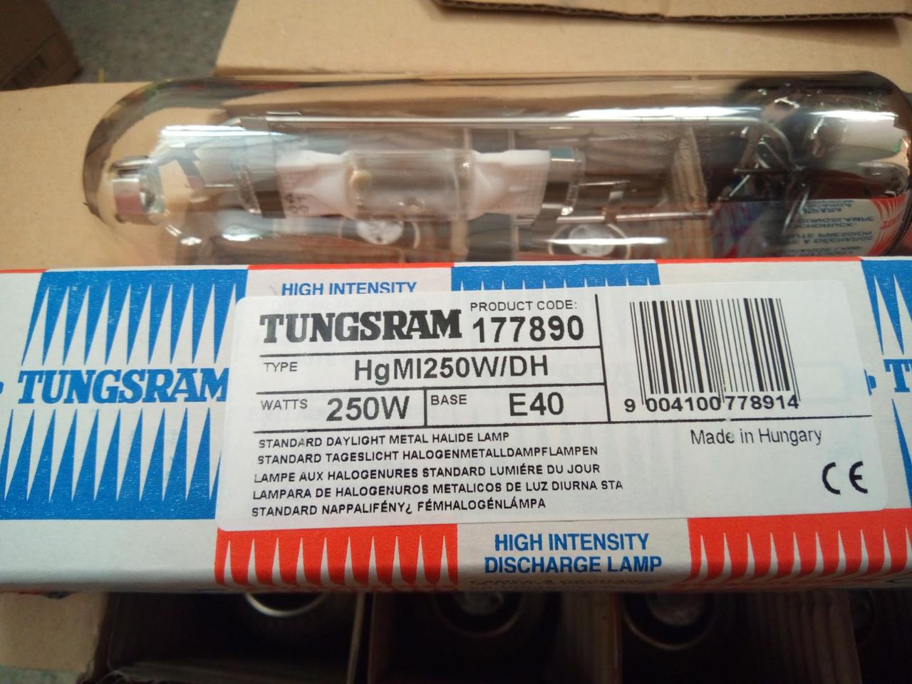 Лампа металлогалогенная 250W E40 TUNGSRAM ДРИ МГЛ 250Вт  HGMI 250W/DH E40 TU MIH (GE 177890), фото 1