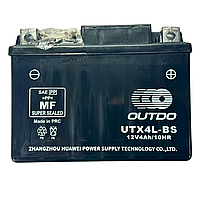 Аккумулятор мото Outdo UTX4L-BS 12V4Ah/10HR кислотный