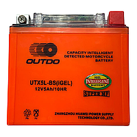 Акумулятор Outdo UTX5L-BS (iGEL) 12V5Ah/10HR гелевий з індикатором