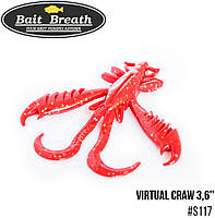 Приманка Bait Breath Virtual Craw 3.6'' (8шт) S117 Red/Gold