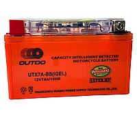 Аккумулятор Outdo UTX7A-BS (iGEL) 12V7Ah/10HR гелевый с индикатором