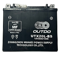 Аккумулятор Outdo UTX20L-BS 12V20Ah/10HR кислотный