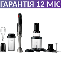 Блендер погружной/ручной Philips Viva Collection, 800 Вт, венчик, измельчитель, спиралайзер, филипс