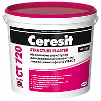 Моделююча штукатурка для різноманітних декор ефектів VISAGE Ceresit CT 720 STRUCTURE PLASTER 20 кг ( Церезіт СТ 720 )