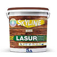 Лазурь белая для дерева декоративно-защитная LASUR Wood SkyLine шелковисто-матовая, 5 л.