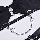 Комплект жіночої білизни з ланцюгами – розкішний набір, що стане чудовим подарунком для неї, фото 6