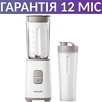 Блендер стаціонарний Philips Daily Collection, білий, 350 Вт, дорожній стакан, колка льоду, філіпс