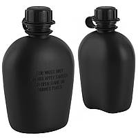 Туристическая Фляга для воды 1 литра M-Tac "Black" (USPL002-BK) Пищевой пластик