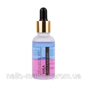 Регенеруюча двофазна олія–сироватка для шкіри Nika Zemlyanikina (рожево-блакитна) 25мл