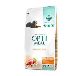 Optimeal Puppy Large для цуценят великих порід з індичкою 12 кг