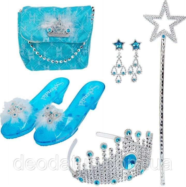 Бижутерия туфельки набор украшений с сумочкой и обувью для девочки набор аксессуаров Детская корона - фото 5 - id-p1813360439