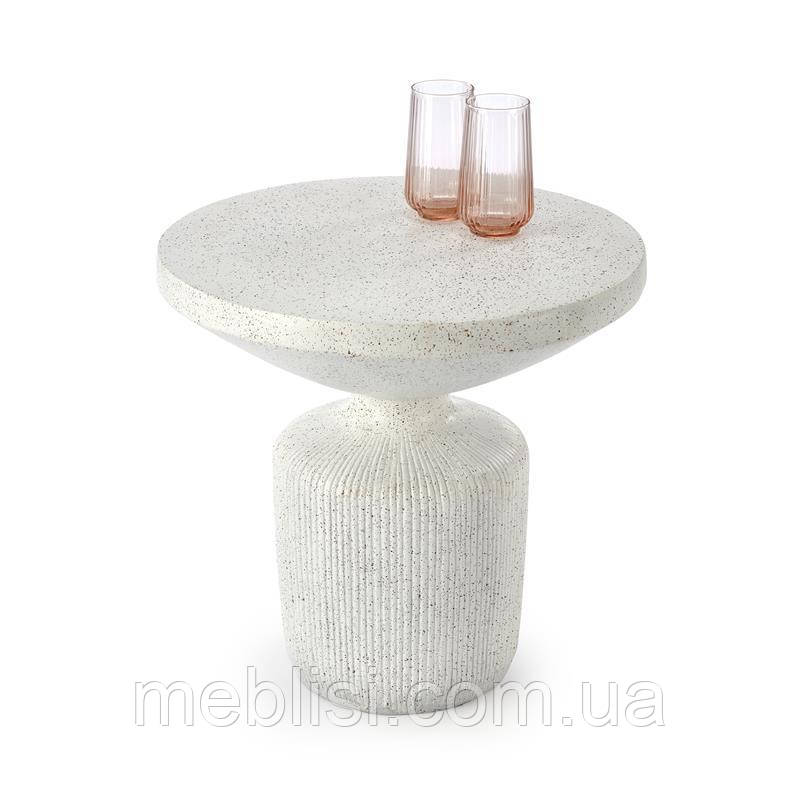 Круглий журнальний стіл GIZA 54x54 см білий (Польща Halmar)