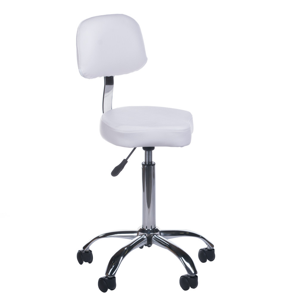 Косметичний табурет зі спинкою BH-7268 White