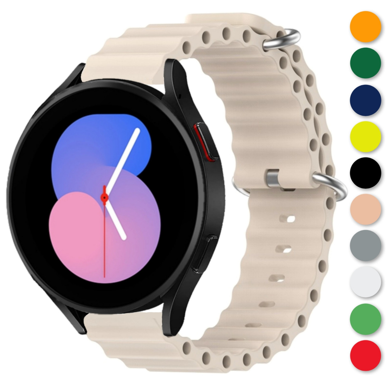 Ремінець для Samsung Galaxy Watch 5/ 5Pro силіконовий Ocean Бежевий